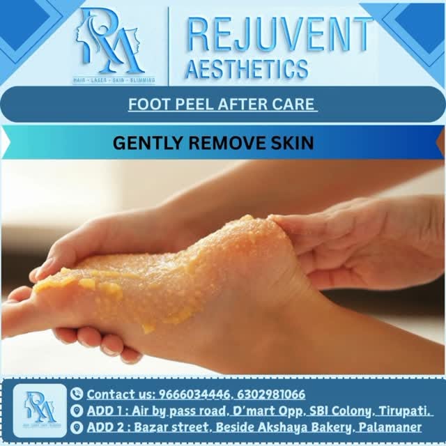 Foot Peel After care ............ Rejuvent aesthetics 
.
.
.
.
.
.
.
.
Contact us for More details 
