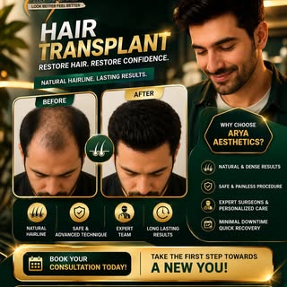 "Each follicle transplanted is a seed of confidence planted.”

Only on WhatsApp or Email 
📞 7980684