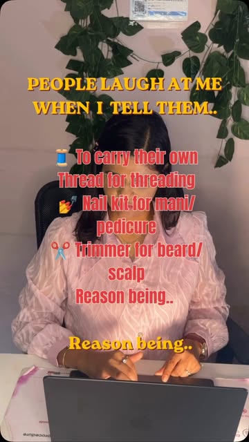 People laugh when I say: **carry your own salon tools.** Here’s why 👇

🧵 **Threading:** Carry your
