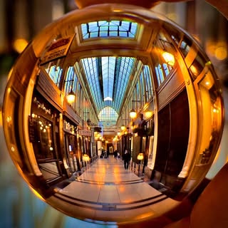 #parisphoto #passagecouvert #france #passageverdeau #ruedelagrangebateliere #lensballphoto #horloged