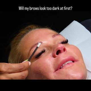 Yes & No freshly done brows always appear darker immediately after the appointment, but I always do 
