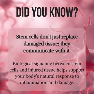 Rather than simply replacing damaged cells, regenerative therapies support a communication process b