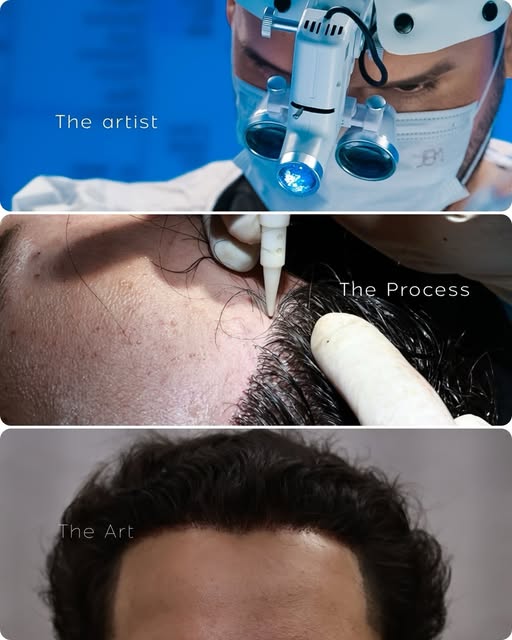 Sabe o Long Hair? É o transplante feito sem raspar — os fios são implantados já compridos, do jeito 