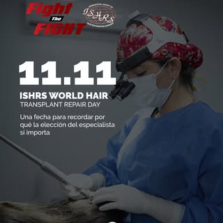 Cada 11 de noviembre, la ISHRS conmemora el Día Mundial de la Reparación del Trasplante Capilar👈, u