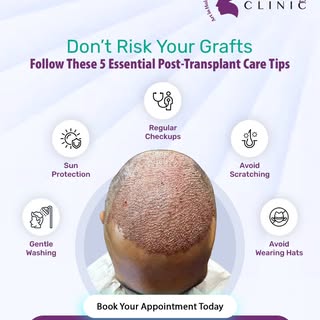 Healthy growth begins with the right post-transplant care.

✔️ Avoid touching, scratching, or rubbin