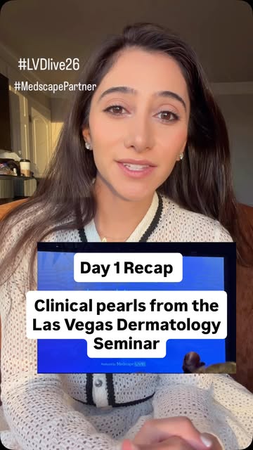 Clinical pearls! Day 1 recap of the Las Vegas Dermatology Seminar. 

I partnered with @medscape to s