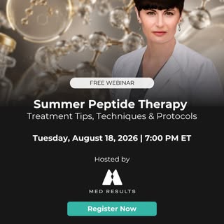 ☀️ FREE WEBINAR FOR MEDICAL AESTHETIC PROFESSIONALS

💉 Summer Peptide Therapy: Treatment Tips, Tech