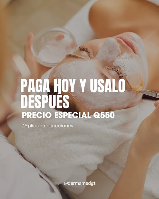 Últimos días de promoción: faciales a precio especial. Págalo hoy por WhatsApp y úsalo después. 

*P