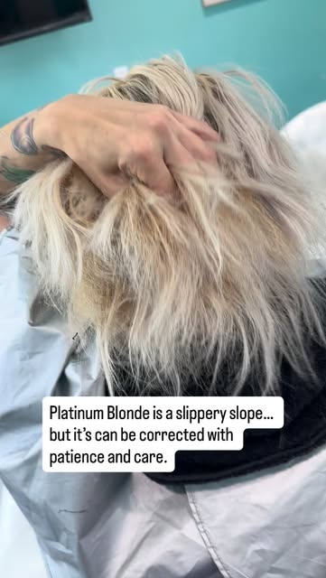 One thing about platinum blonde hair as my instructor use to say “You’re going to have your day in c