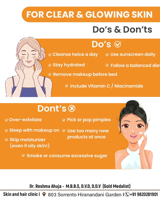 Clear, glowing skin starts with simple habits and consistency. ✨
Know what your skin needs, avoid co