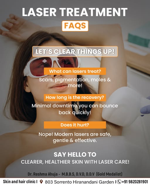Curious about laser treatments? ✨
From pigmentation to scars, laser treatments can help address a va