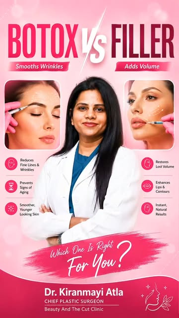 ✨ Botox or Fillers? Know the Difference!

Confused between Botox and Dermal Fillers? Here's a simple