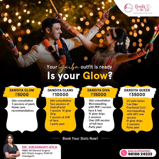 Your Garba outfit is ready. Is your glow?

This Dandiya season, get celebration-ready with exclusive