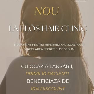 Nou la Elōs Hair Clinic: tratament dedicat hiperhidrozei scalpului și reglării secreției excesive de