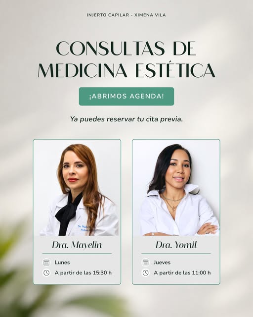 🙌🏻 ¡Abrimos la agenda de nuestra Unidad de Medicina Estética! 

Si estabas esperando para agendar 