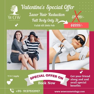 Valentines Special Offer!

Full Body Laser Hair Reduction Only At 44999/-

Get your friend along and