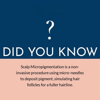 Have you heard of Scalp Micropigmentation? 🤔 It's a non-invasive procedure that uses micro-needles 