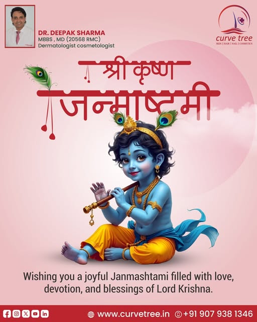 Happy Krishna Janmashtami! 🦚💙 
Celebrate the divine joy of Janmashtami with love, devotion, and bl