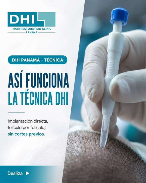 ¿Sabías que en la técnica DHI cada folículo se implanta con precisión, controlando su profundidad, á