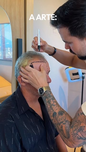 O transplante capilar vai muito além de implantar fios.
É uma obra de arte construída com técnica, p