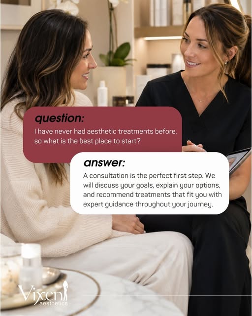 New to aesthetic treatments and not sure where to begin?

A consultation at Vixen Aesthetics is the 