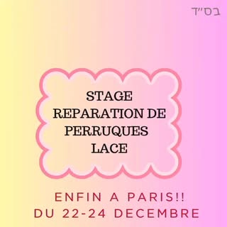 #FormationPerruques #perruqueslace #reparationperruques