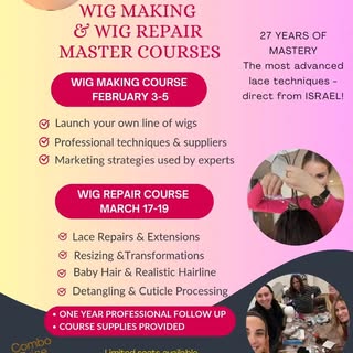 #Wigmakingcourse #wigcourse #lacecoursehollywood #lacecoursemiami #WigRepairTraining