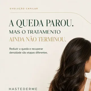 A queda parou, mas o tratamento ainda não terminou.

Perceber menos fios caindo é uma ótima notícia 