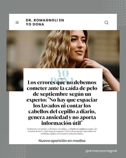 💥 📰 NUEVA APARICIÓN EN MEDIOS: YO DONA

Hoy quiero compartir la última aparición de MR Grupo Clíni