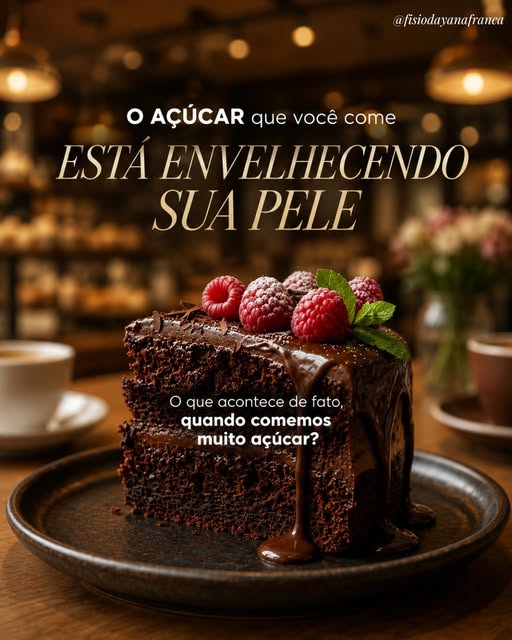 O açúcar que você está comendo pode estar envelhecendo sua pele. ⚠️

Não é apenas uma questão de saú