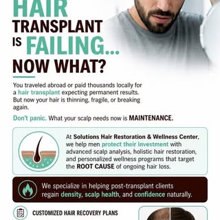 ⚠️ Your Hair Transplant Is Failing… Now What?
You traveled abroad or paid thousands locally for a ha