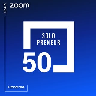 I’m a 2026 @zoom Solopreneur 50 Honoree. 🎉

Out of nearly 3,000 applicants across 48 states and 400