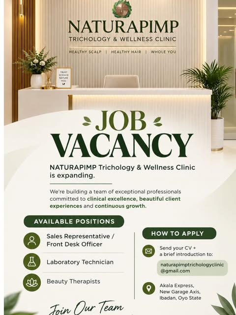 We’re growing and we’re looking for exceptional people to grow with us. 

NATURAPIMP Trichology & We