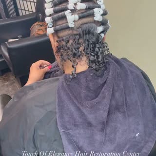 A classic Jheri Curl done right. ➰✨

Beautiful curl definition, shine, body and movement from root t