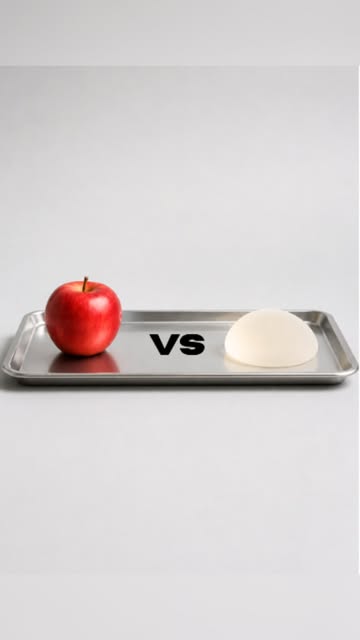 APPLE VS IMPLANTS 🍎

À quoi ressemblent réellement des implants mammaires allant de 210 cc à 450 cc