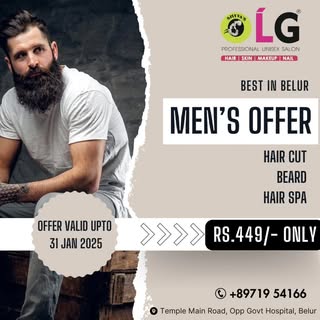✨𝐆𝐫𝐨𝐨𝐦𝐢𝐧𝐠 𝐓𝐫𝐢𝐨 𝐎𝐟𝐟𝐞𝐫 𝐟𝐨𝐫 𝐉𝐮𝐬𝐭 ₹𝟒𝟒𝟗!✨
Beard Trim ✔ Haircut ✔ Hair Spa ✔
Un