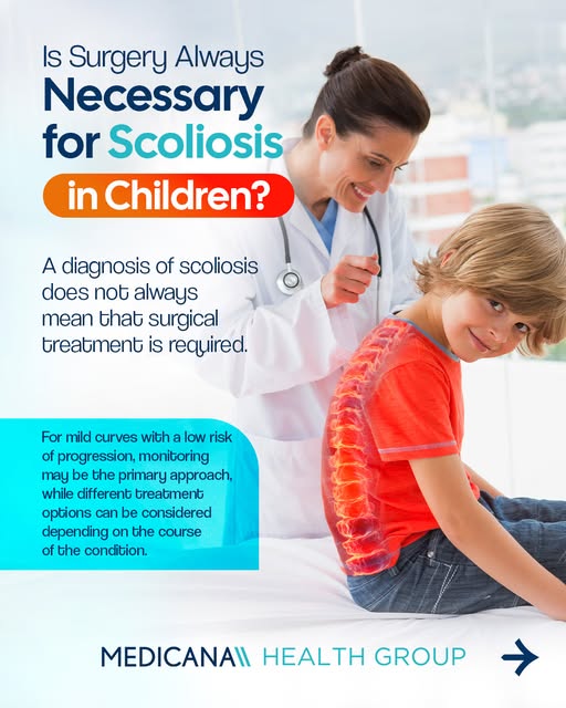 Scoliosis is a spinal condition that may change during childhood and adolescence as the child grows.