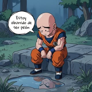 En un universo paralelo, Krillin se aburrió de no tener línea frontal. No le pidió un deseo a Shenlo