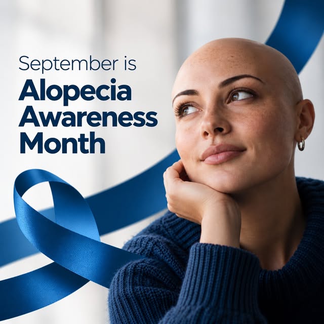 Hair loss isn't just about hair. 💙

September is Alopecia Awareness Month — an opportunity to talk 