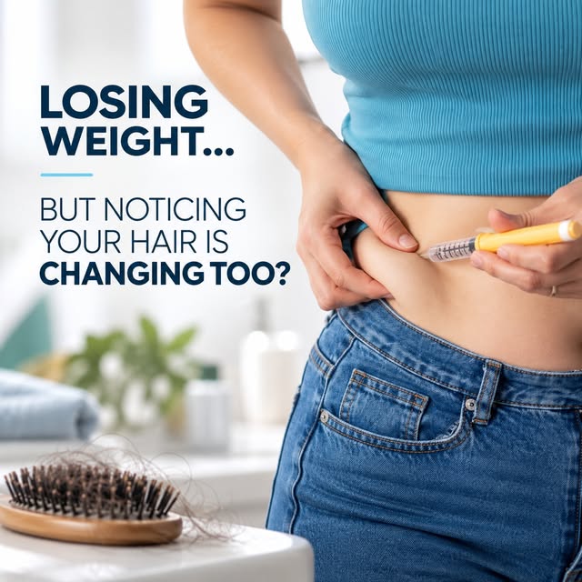 LOSING WEIGHT… BUT NOTICING YOUR HAIR IS CHANGING TOO? 👀

Weight-loss medications have transformed 