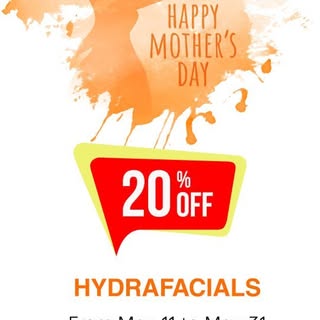 Elevate Mom's Mother's Day with a radiant gift! Treat her to a HydraFacial at 20% off from May 11th 