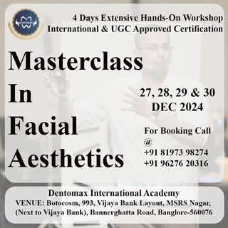 Masterclass In Facial Aesthetics

4 Days Extensive Hands-On Workshop
International & UGC Approved Ce