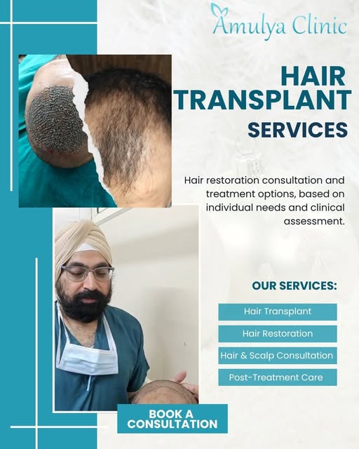 Hair Transplant & Hair Restoration at Amulya Clinic

Hair loss can affect more than just your appear