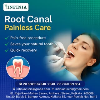 "Root canals aren’t scary anymore! ✅ Pain-free ✅ Saves your natural tooth ✅ Fast recovery. Book your