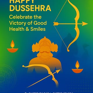 ✨ This Dussehra, let’s celebrate the victory of good health, happiness, and confident smiles.
Wishin