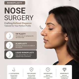 Refine your profile. Enhance your confidence. ✨
Rhinoplasty — for a more balanced, natural-looking n