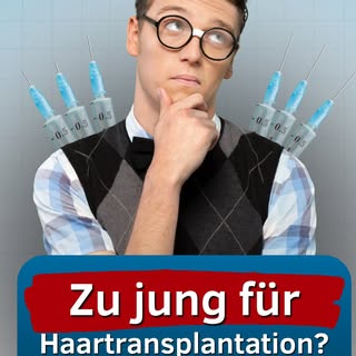 "Bin ich mit 25 zu jung für eine Haartransplantation?" 🧬🤔⁠
⁠
Viele junge Männer leiden schon früh 