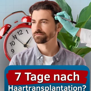 "Die ersten 7 Tage nach der Haartransplantation – die absolute Wahrheit." 🔍🧴⁠
⁠
Der Eingriff ist g