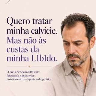 ➡️ Muitos homens adiam o tratamento da alopecia androgenética porque associam finasterida e dutaster
