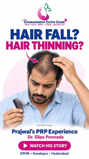 What changes did Prajwal notice after hair PRP treatment? 👇

Prajwal consulted Dr. Silpa Ponnada fo